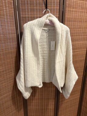 Vince Cream Open-Front Alpaca Blend Cardigan - NWT